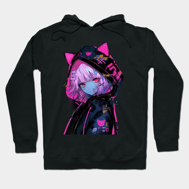 Shinjuku cat girl Hoodie by MikeyMeta